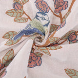 Charming Floral Bird Cotton Throw