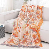 Rustic Boho Floral Reversible Blanket