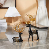 Glittering Reindeer Figurine Statue