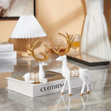 Glittering Reindeer Figurine Statue