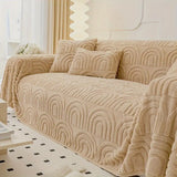 Jacquard Velvet Plush Sofa Cover