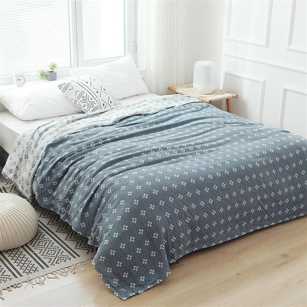Three-Layer Cotton Gauze Throw Blanket