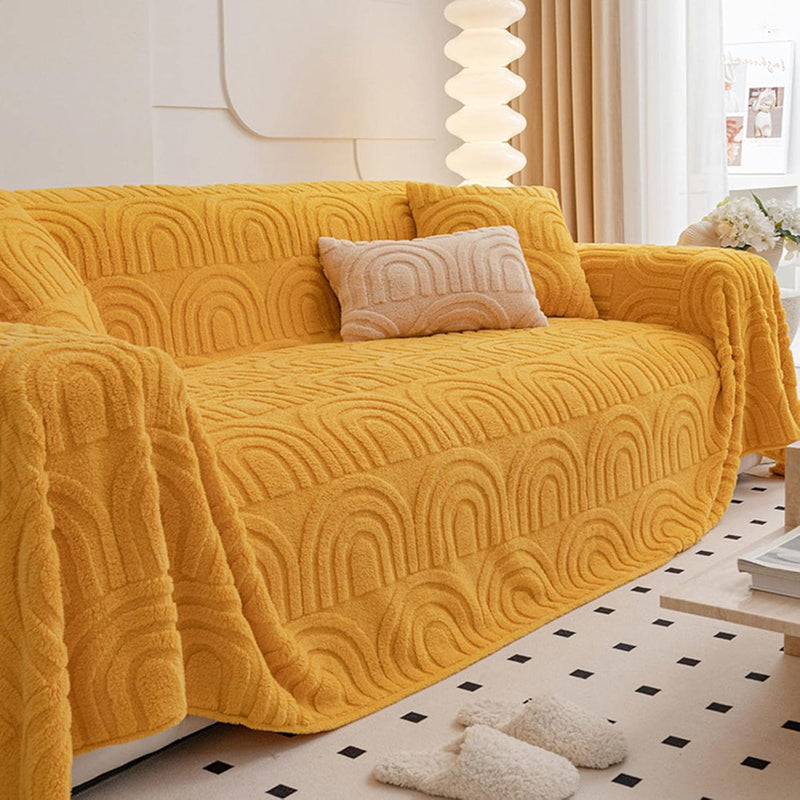 Jacquard Velvet Plush Sofa Cover