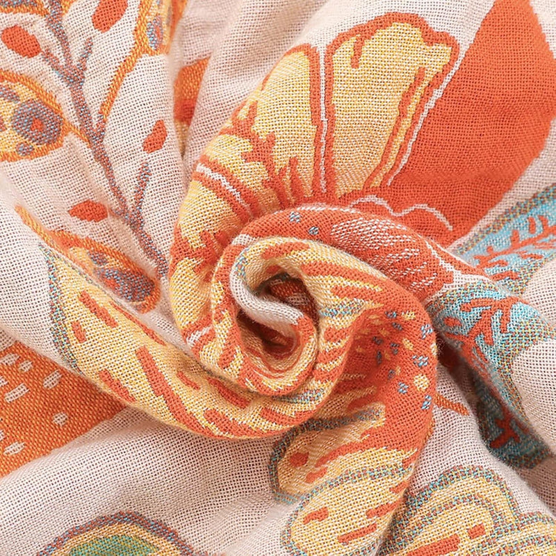 Rustic Boho Floral Reversible Blanket