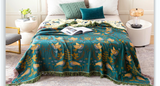 Bohemia Flower Bird Cotton Blanket