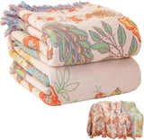 Rustic Boho Floral Reversible Blanket