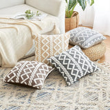 Faux Wool Geometric Pillow Covers