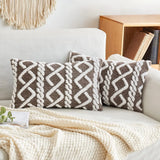 Faux Wool Geometric Pillow Covers