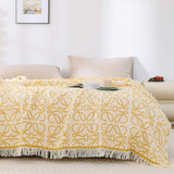 Four Layers Cotton Tassel Blanket