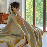Rubik Cube Jacquard Cotton Blanket