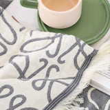 Four Layers Cotton Tassel Blanket
