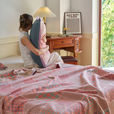 Rubik Cube Jacquard Cotton Blanket