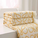 Four Layers Cotton Tassel Blanket