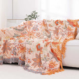 Rustic Boho Floral Reversible Blanket