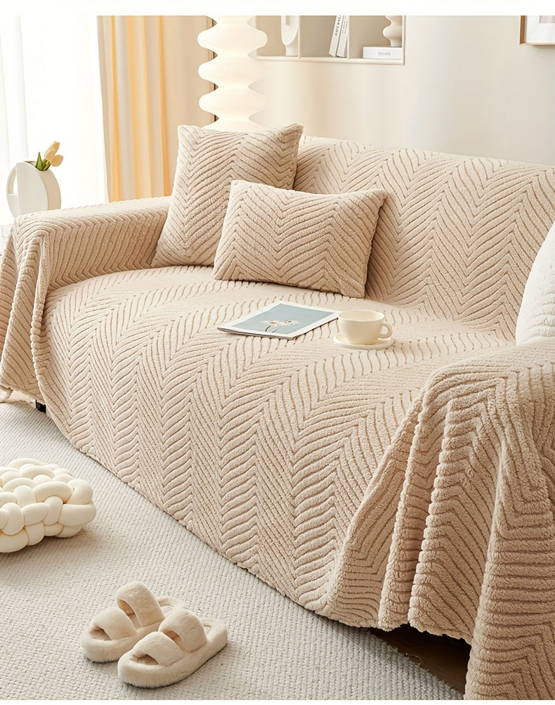 Luxurious Plush Sofa Cover Blanket