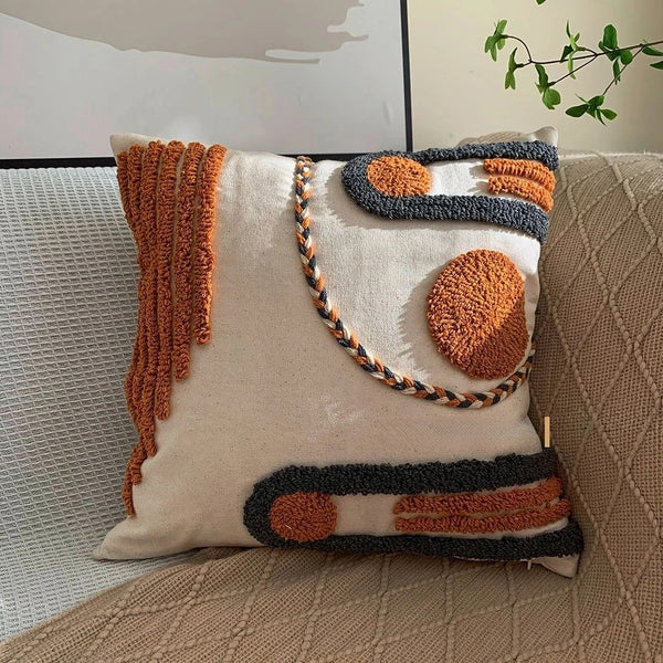 Geometry Embroidered Pillow Cushion Cover