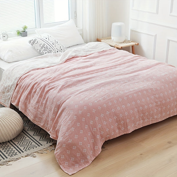 Three-Layer Cotton Gauze Throw Blanket