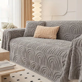 Jacquard Velvet Plush Sofa Cover